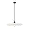 Z-Lite Paloma Pendant, 1-Light, 24 In.W x 6.75 In.H, Matte Black/Gloss Opal 820P24-MB - alternate 4